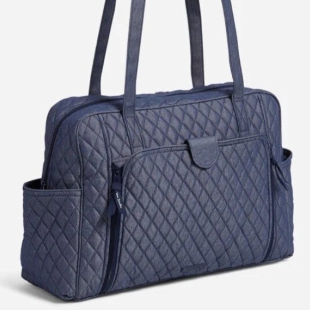 Vera Bradley Quilt Microfiber Factory Baby Bag w/ Changing Pad~Classic Navy~NWT